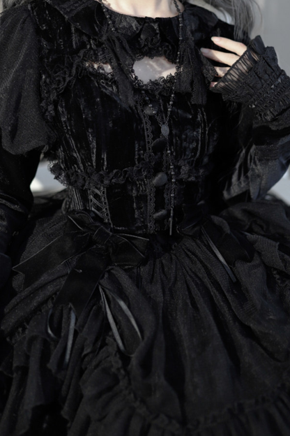 Gothic Chic Doll Lolita Dress + Short Jacket