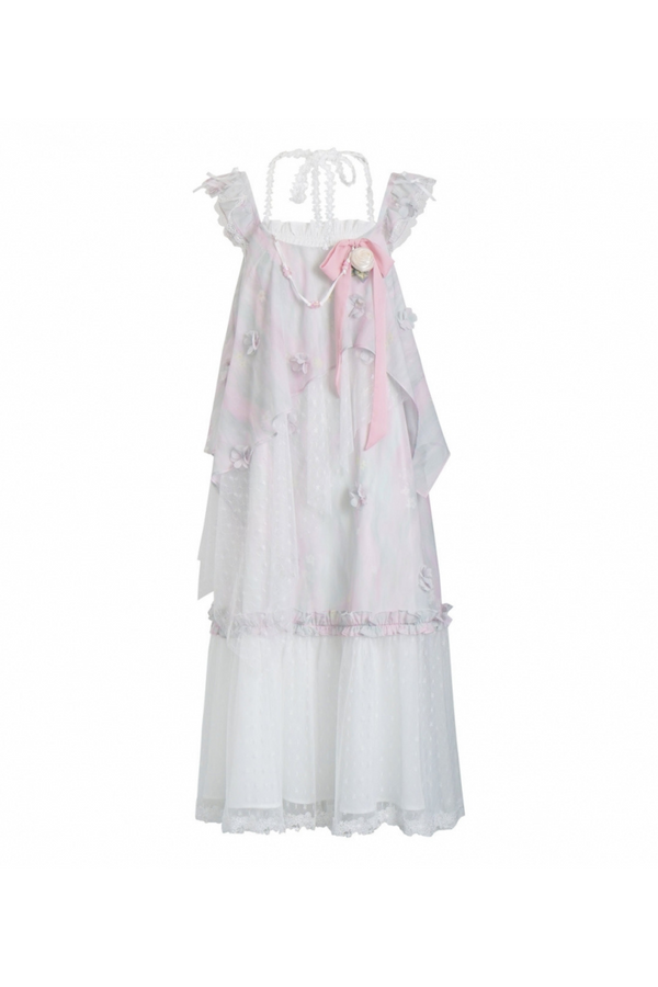 フローラルブリスノースリーブドレス＋ショートパンツ＋ノースリーブトップス