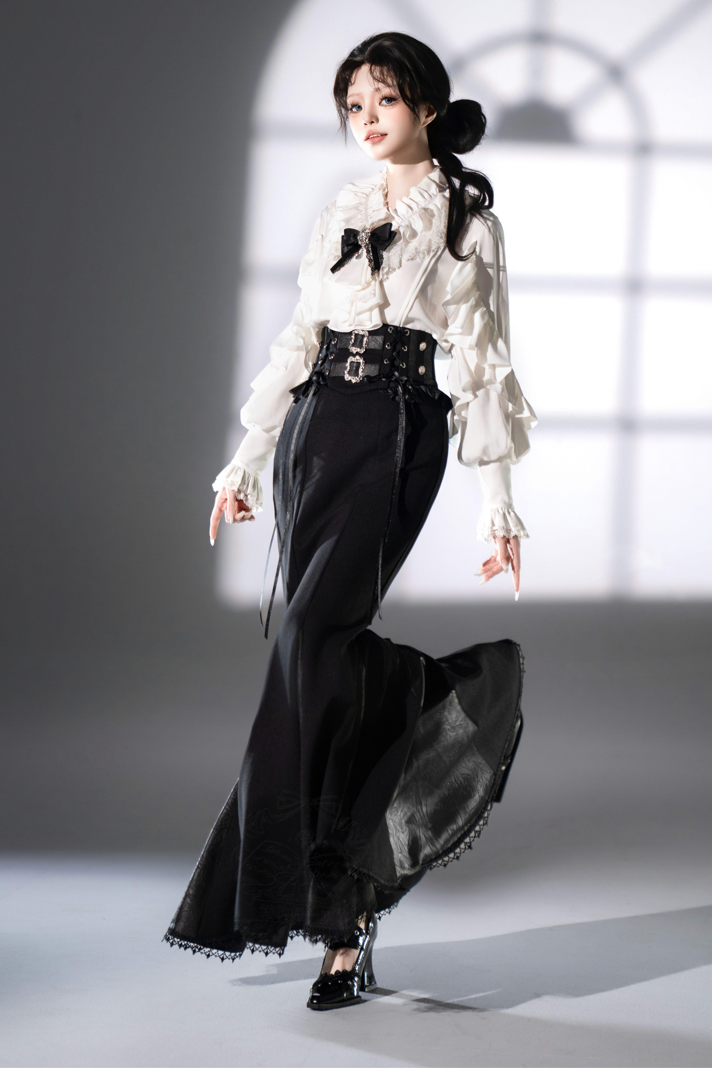 [2월 16일 예약마감] 클래식 로리타 셔츠 + 언밸런스 스커트 + 피쉬테일 스커트 + 반바지