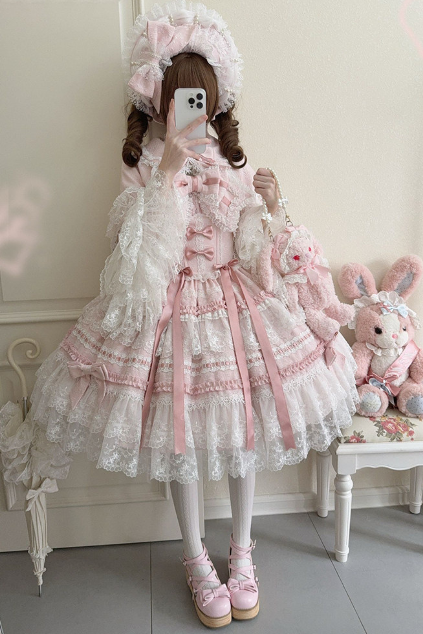 Nice Heartbeat Lolita Dress + Cape + Hat