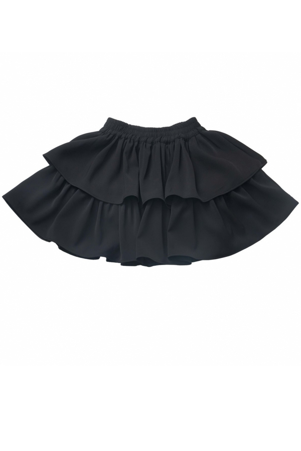 モードリボンシャツ＋コルセット＋ティアードスカート＋レッグウォーマー