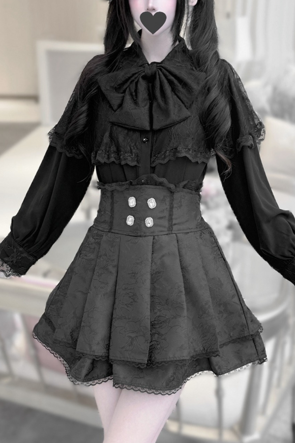 ダークムーンシャドウマントベールシャツ+スカート