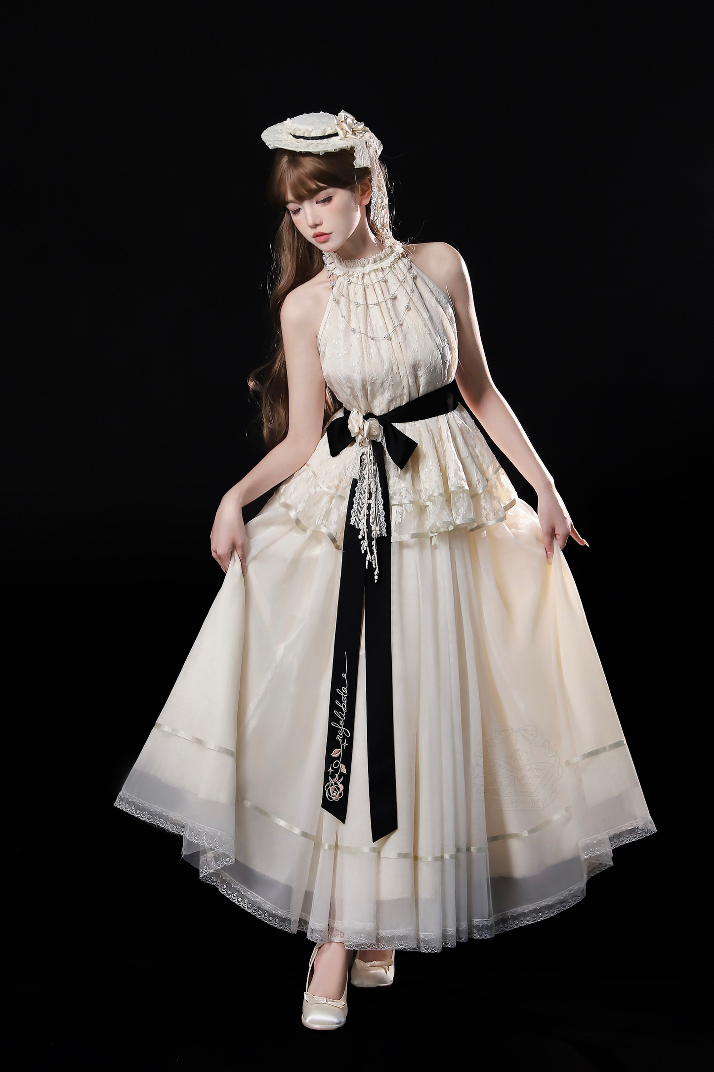 【4月5日予約締切】レトロエレガントインナー+トップス+スカート+アクセサリー