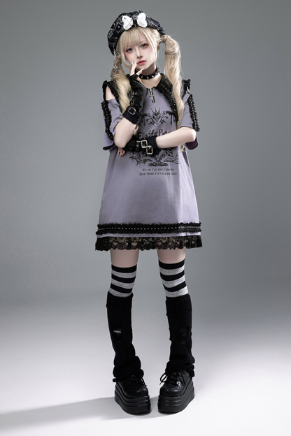 Witch Apprentice Subculture T-shirt Dress + Suspender Apron