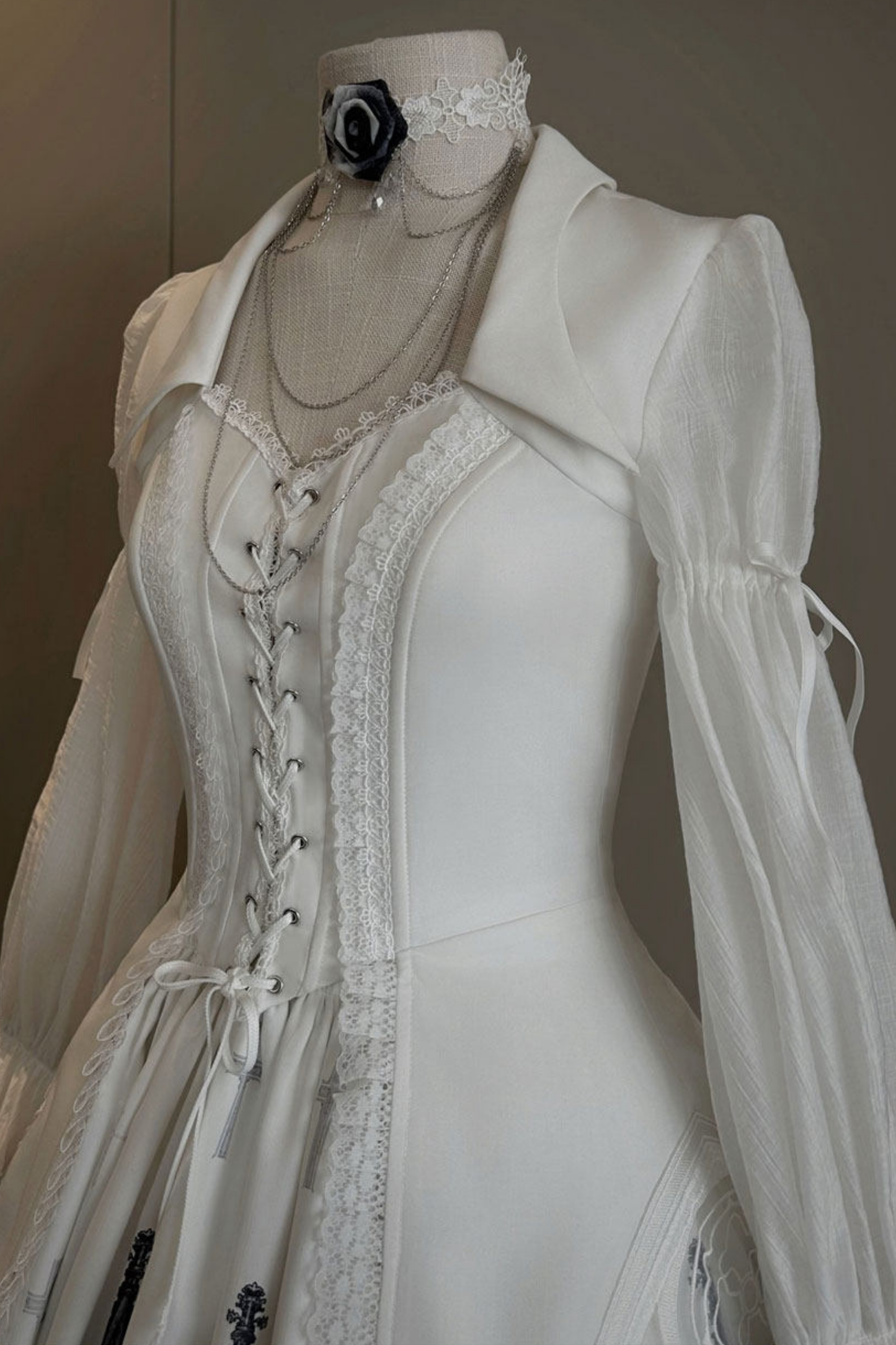 Gothic Lolita Jumper Skirt + Dark Top + Girdle