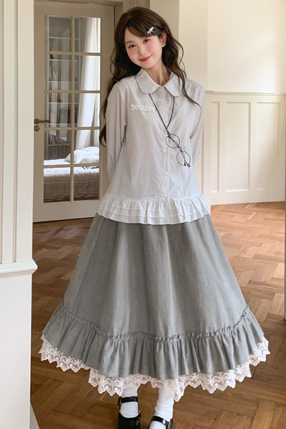 レトロレースフレアスカート