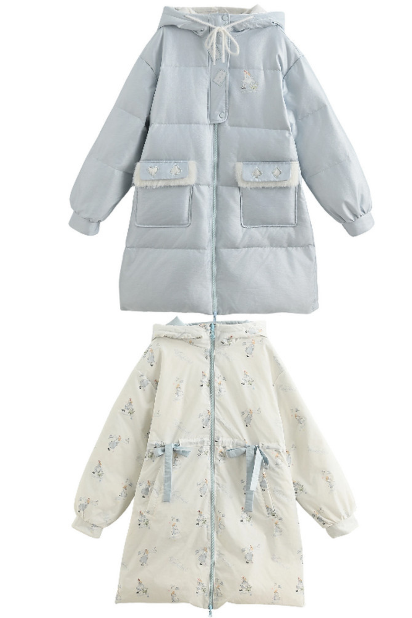 スイートリバーシブルロングダウンジャケット