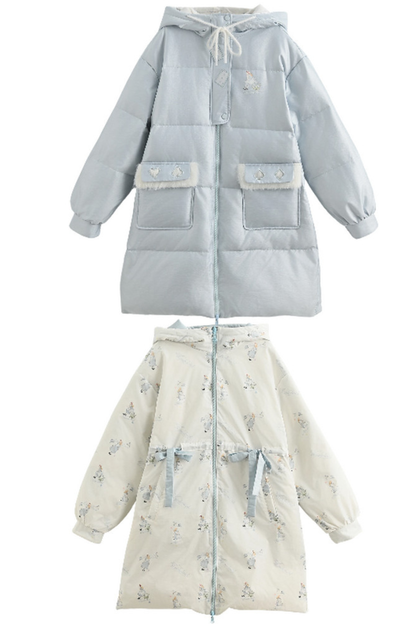 スイートリバーシブルロングダウンジャケット