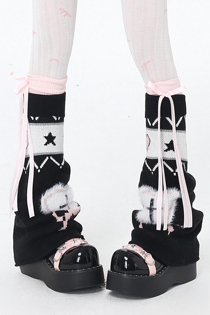 Snow Fair Island Cardigan + Leg Warmers