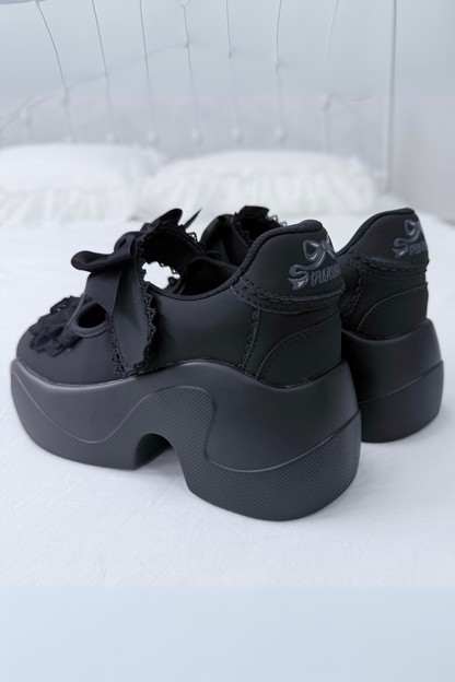 Girly Lace Ribbon Sneakers