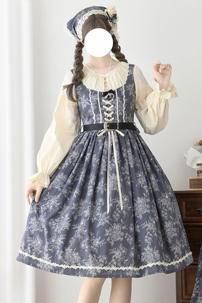 スケッチワイルドローズエレガントロリータドレス