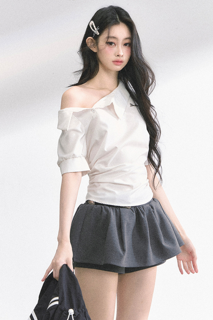 バッグリボンワンショルダートップス