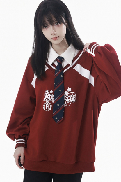 American College Sweatshirt + Tie + Pants + Skirt