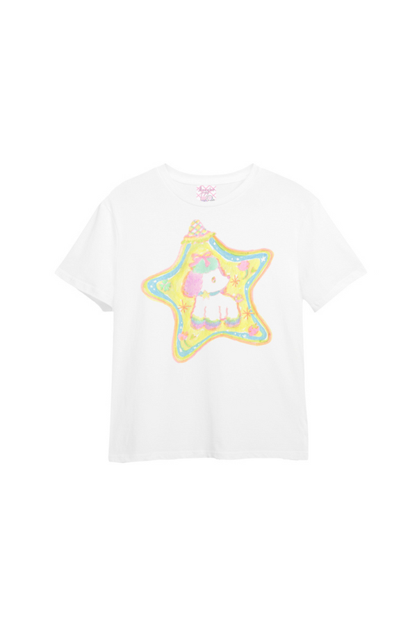 ラブ＆スター プリントTシャツ