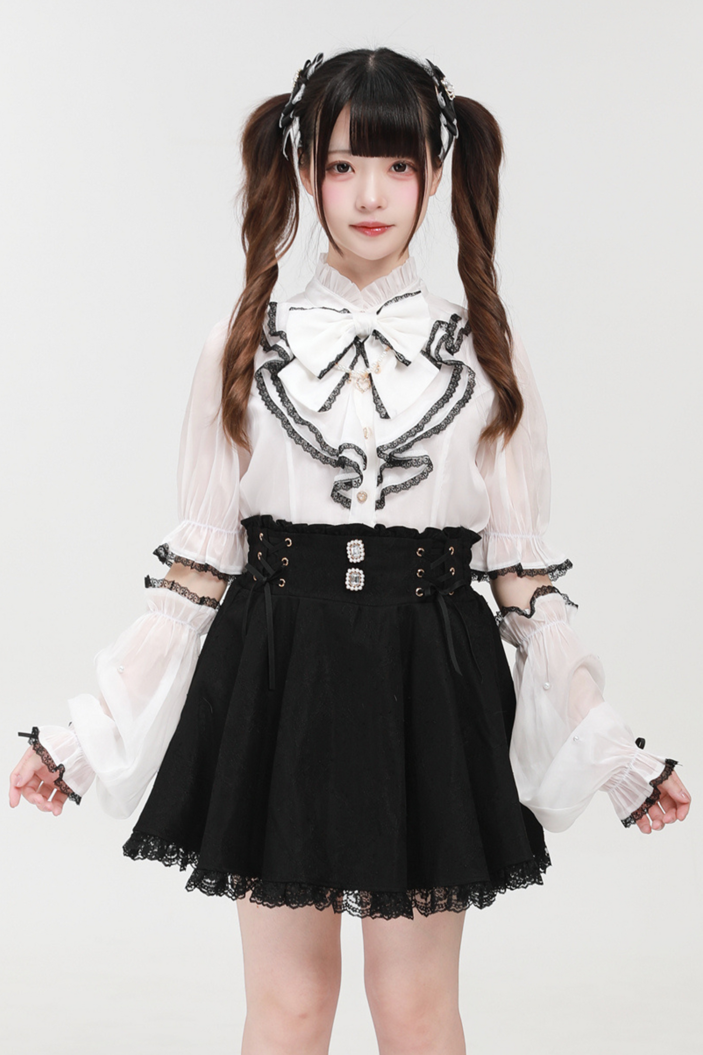 Mass Production Mine Beaded Sleeve Shirt