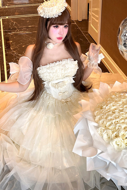 ファーストラブフローラルドレス+スリーブ