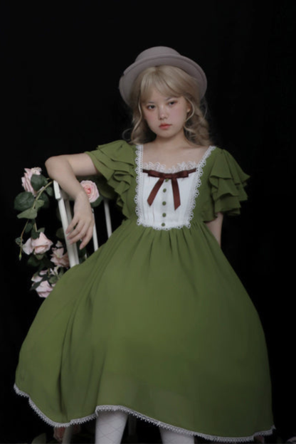 レトロメモリーフレアロリータドレス