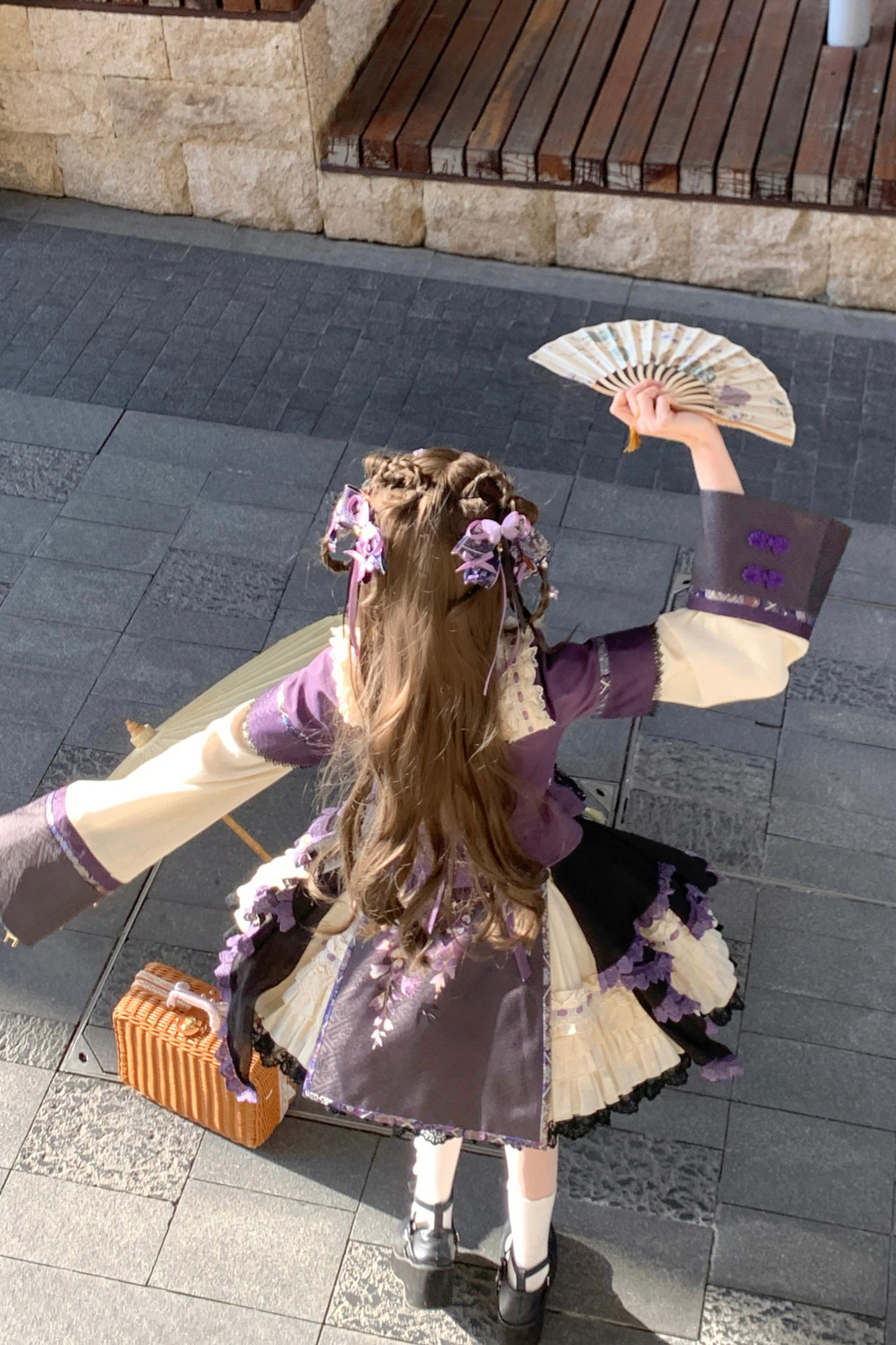 China Style Girl Lolita Top + Skirt + Catsuit + Clips