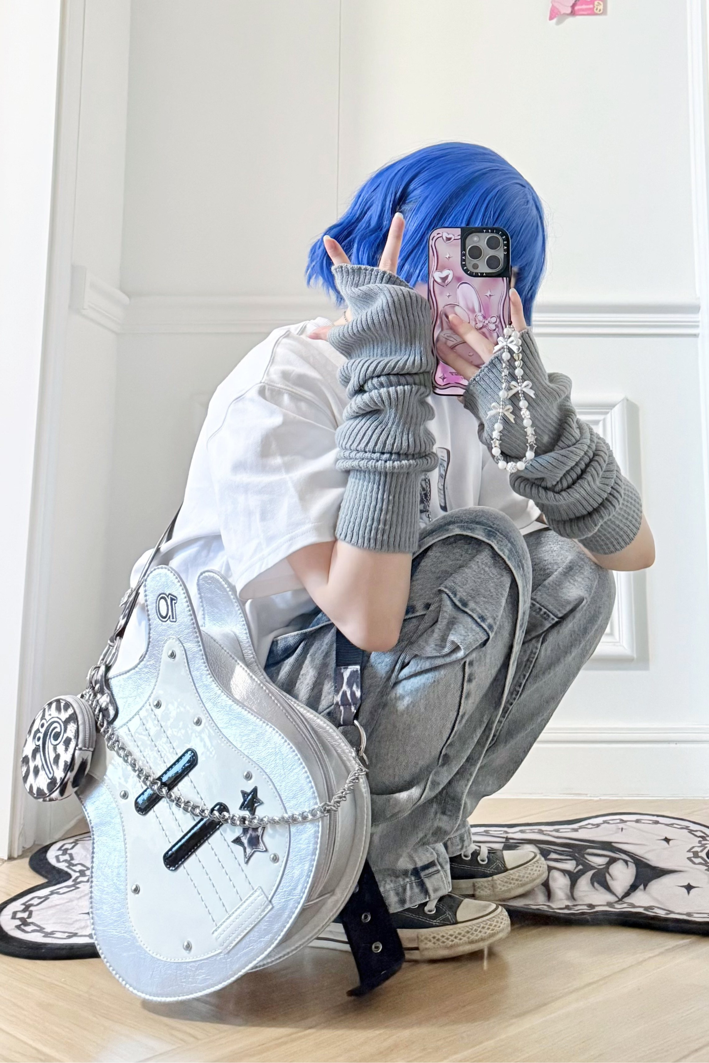 Dark Pop Color Blocking Crossbody Bag