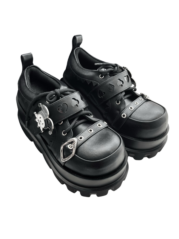 Clown Poker Punk Platform Shoes