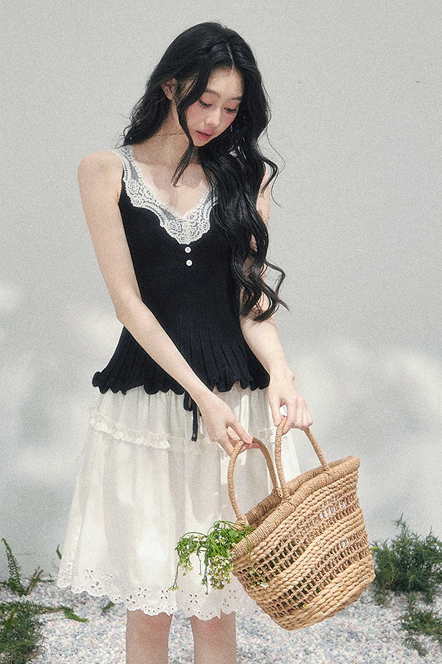 フレンチレースジャケット+キャミソール