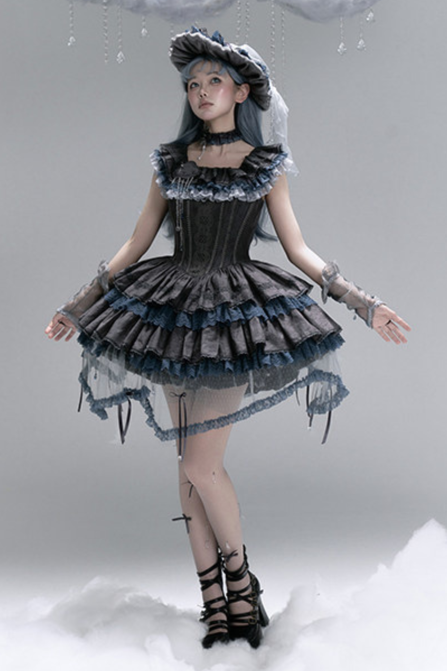 Rainbow Angel Lolita Jumper Skirt + Rainbow Dress + Monochrome Long Dress + Monochrome Jumper Skirt