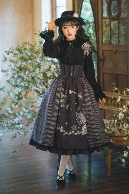 魔法学園レトロエレガントロリータジャンパースカート