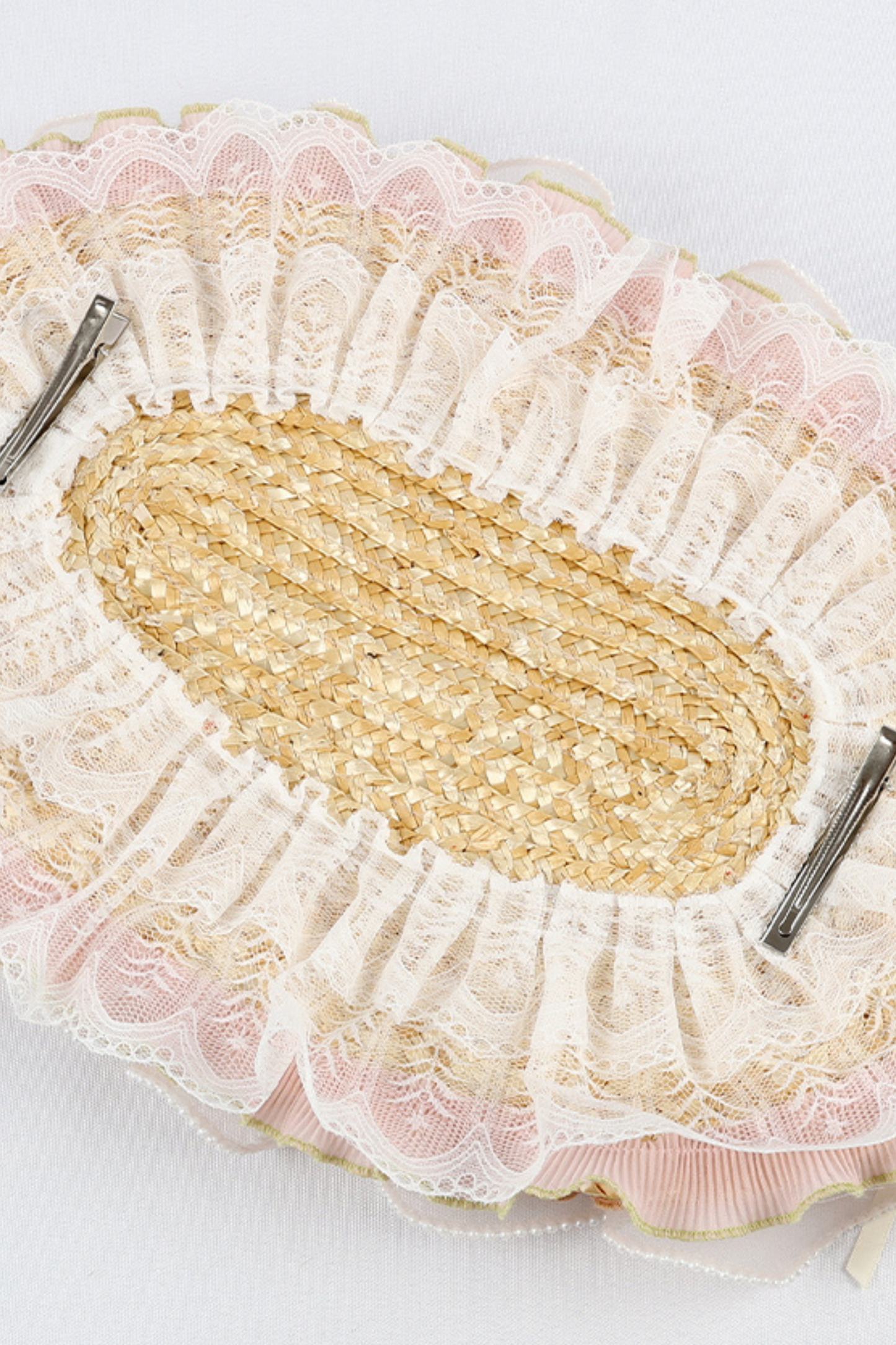 カントリーブーケロリータボンネット+フラットハット+クリップハット+ヘアバンド