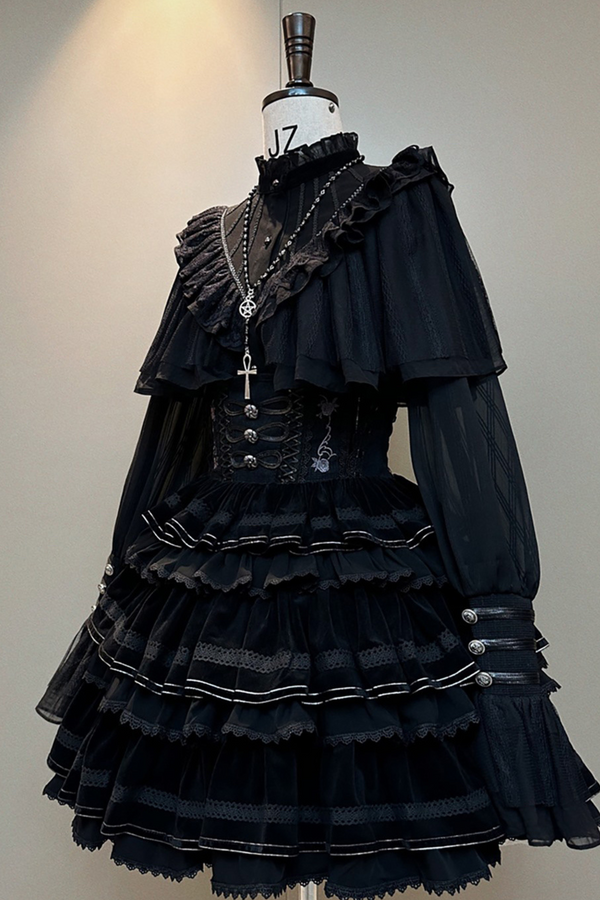 【予約商品】ロリータシャツ+フィッシュボーンスカート