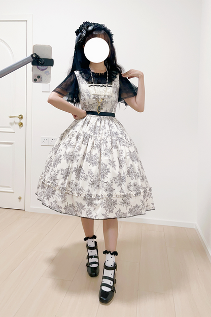 Sketch Wild Rose Elegant Lolita Jumperskirt
