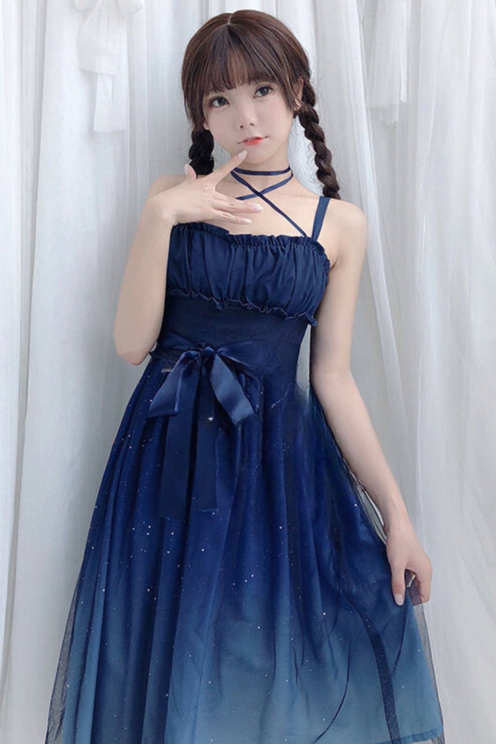 Fairy Lolita Starry Sky Dress Setup