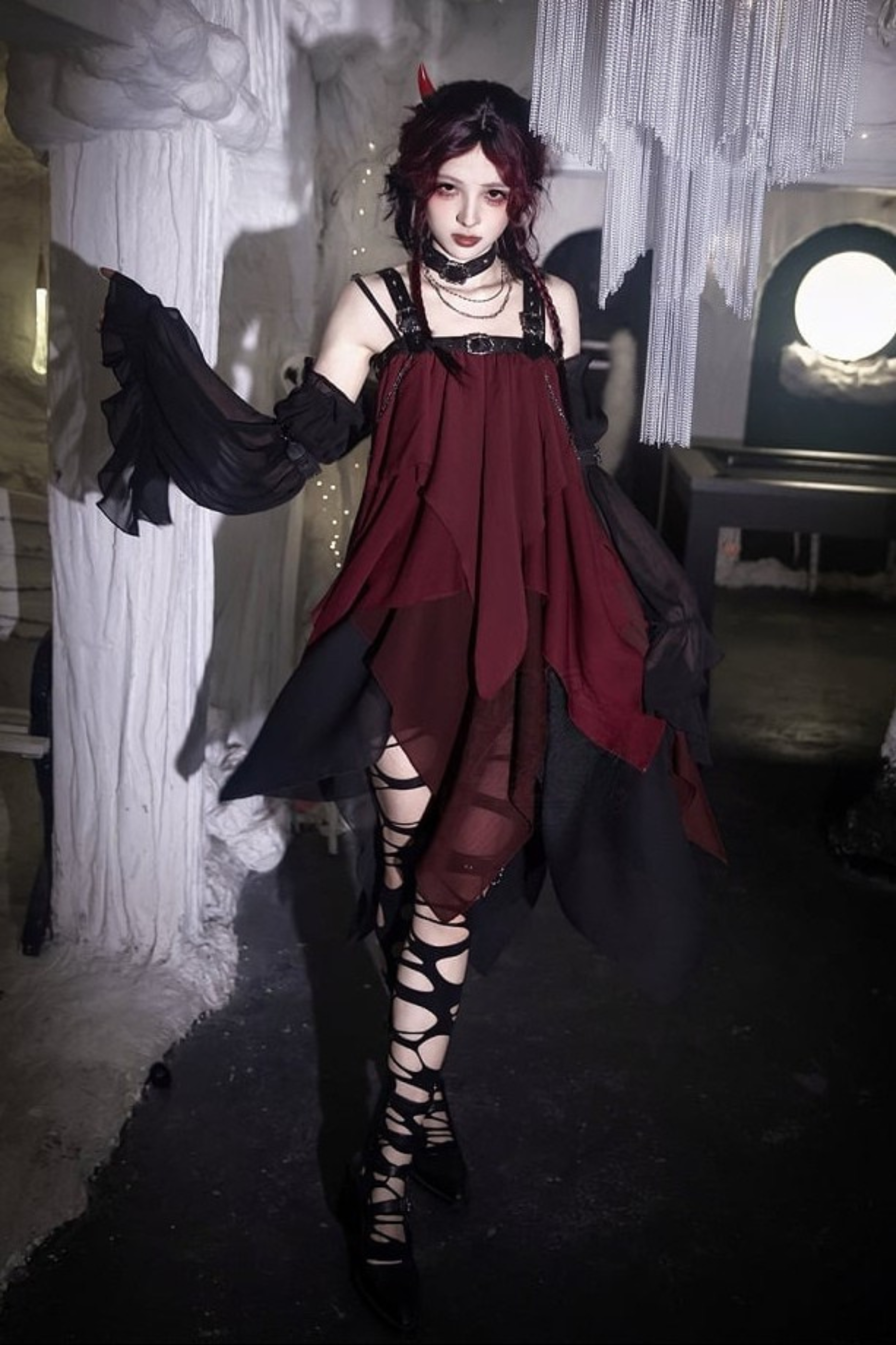 fairy goth dress WHHFOOH Fairy Dress Woman Womens Halloween Gothic Sexy Off Shoulder Dresses Lace Up Corset Dress Flared Sleeve High Low Goth Dress Renaissance Dress Fairy Dress Black S at Amazon Women's Clothing store