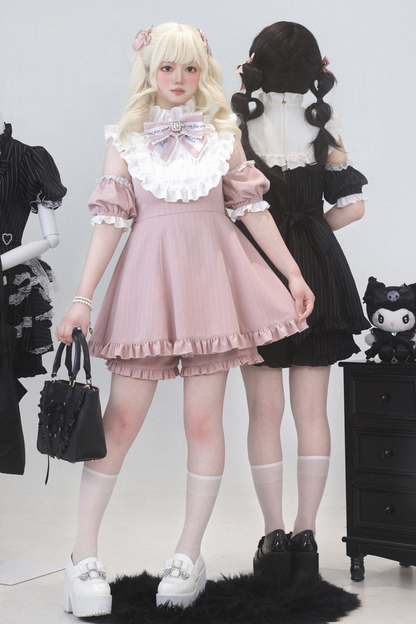 ローズプリンセスオフショルダーフリルリボントップス