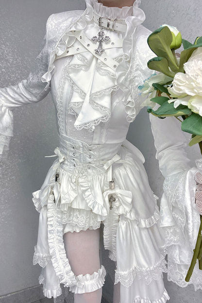 퓨어 프린스 재킷 + 상의 + 바지 + 거들 + 리본