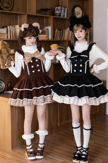 ドールロリータドレス+トップス+アニマルレッグループ+アニマルヘアバンド