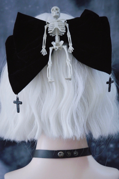 スカルリボンヘアーアクセサリー