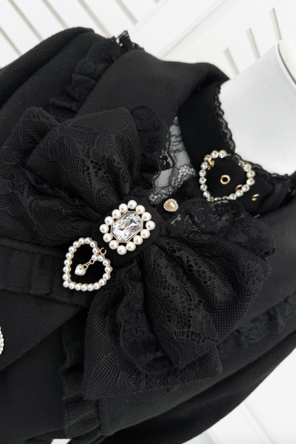 リボンウエストマークフレアコート