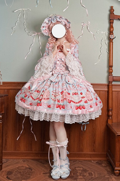[Pre-order Deadline: July 8] Strawberry Doll Ribbon Dress
