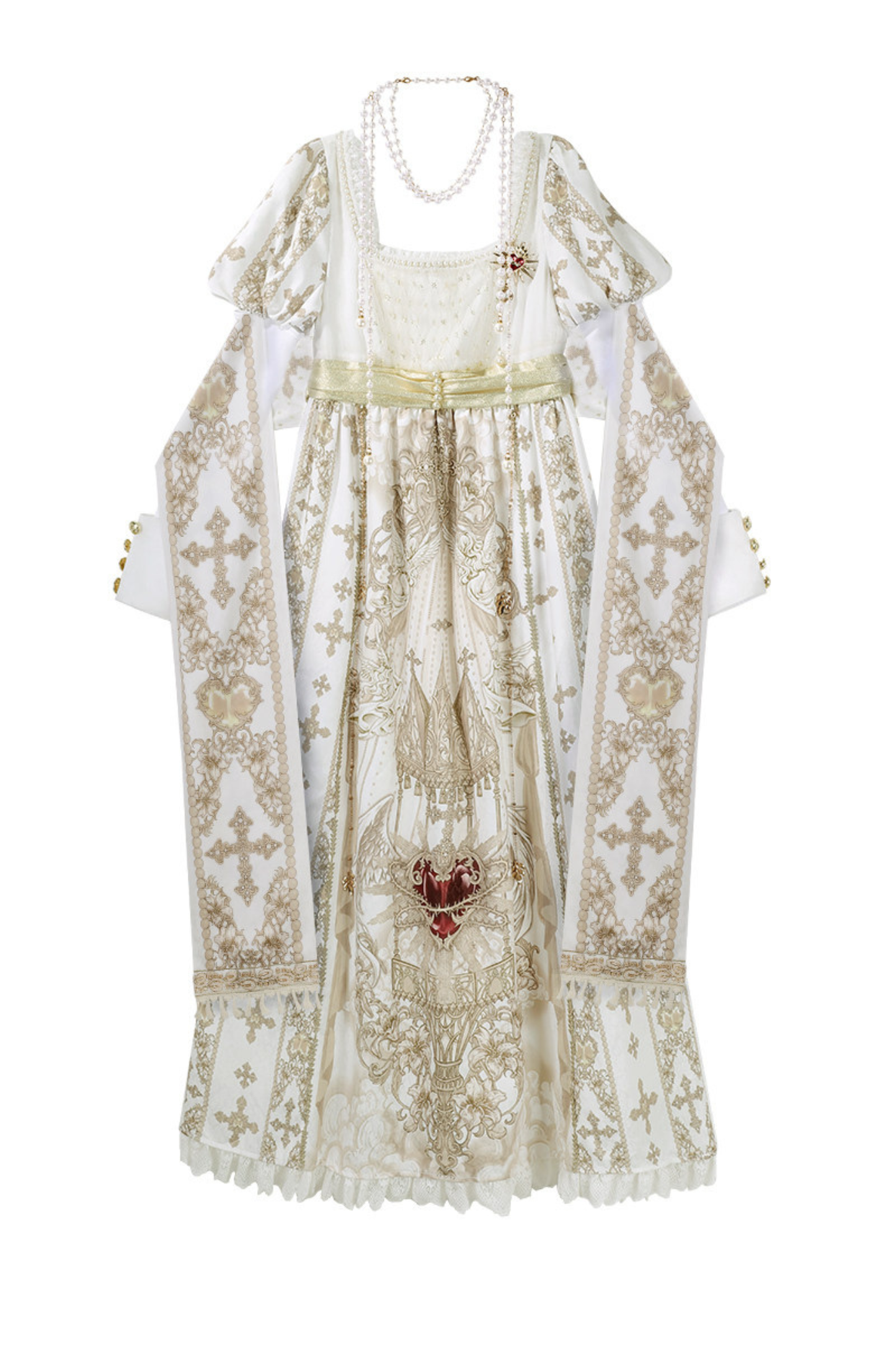 Elegantes Lolita-Kleid + Schal + Halskette