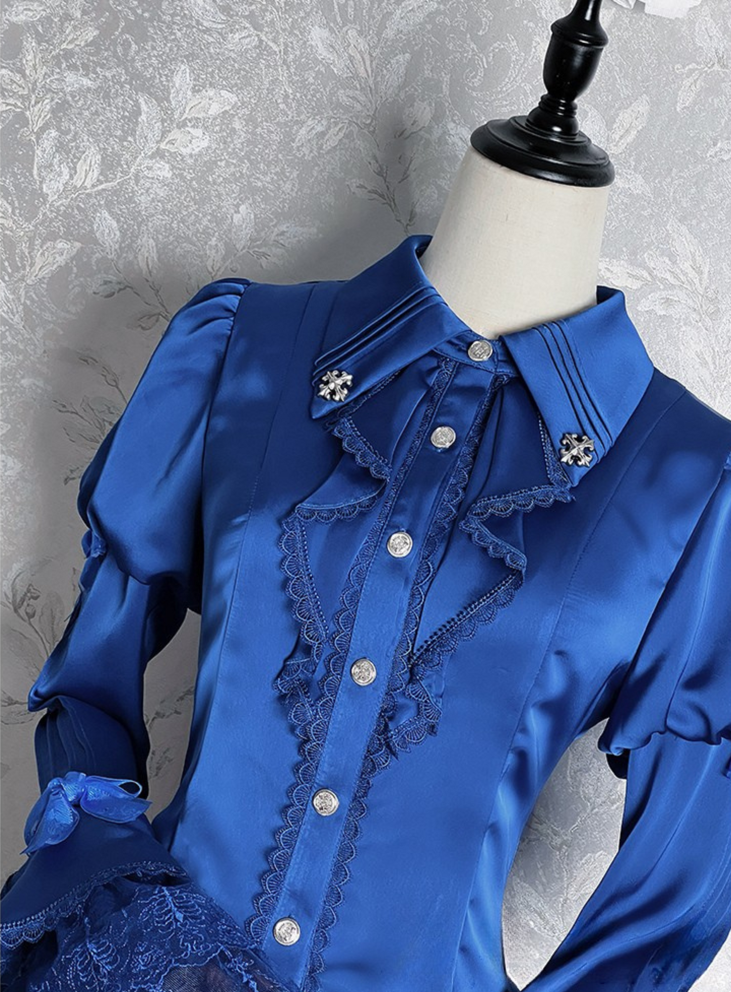 【12月8日予約締切】Black Mist Banquet ゴシックレースジュリエットスリーブシャツ