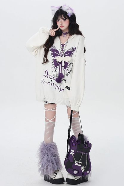 バタフライシャックル Vネックニット