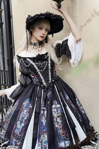 Classical Elegant Dark Gothic Kula Lolita Dress