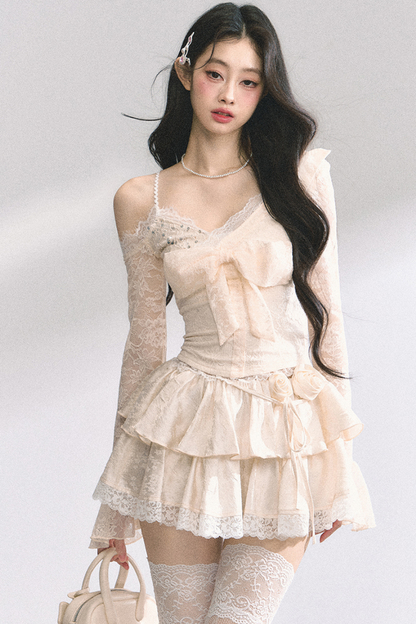 French Lace Tiered Cake Skirt