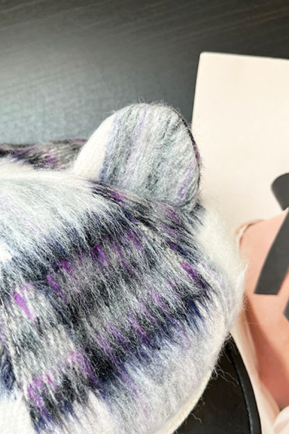 Bear Ear Plaid Beret