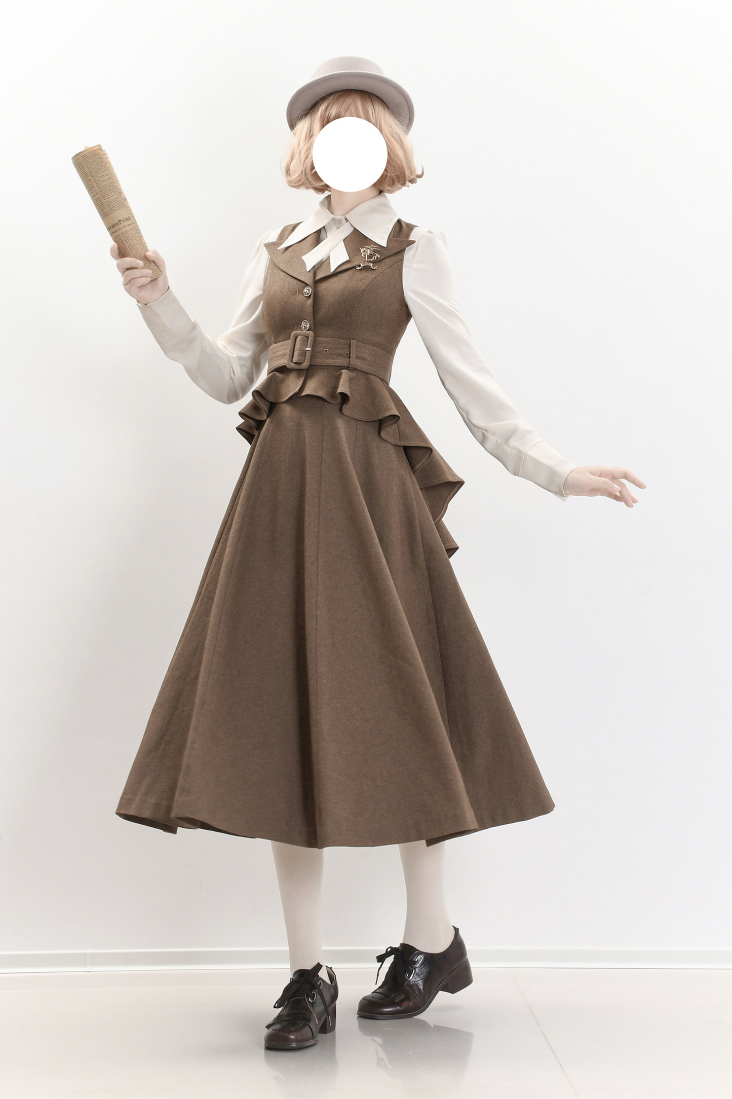 Umbrella Vintage Style Trailing Vest + Long Skirt + Short Skirt