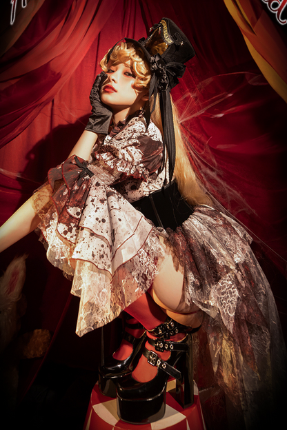 Horror Amusement Park Lace Waist Corset