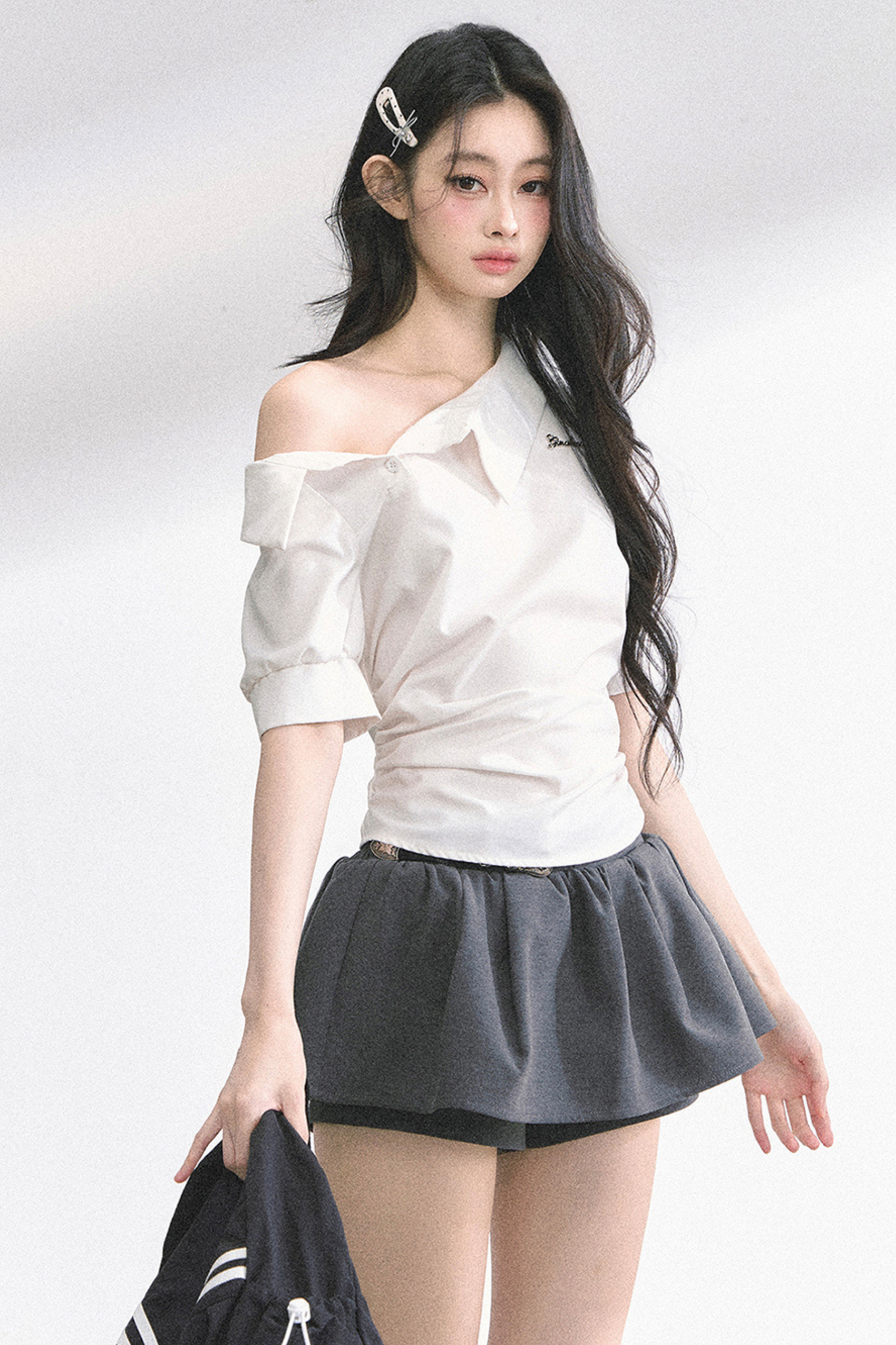 バッグリボンワンショルダートップス