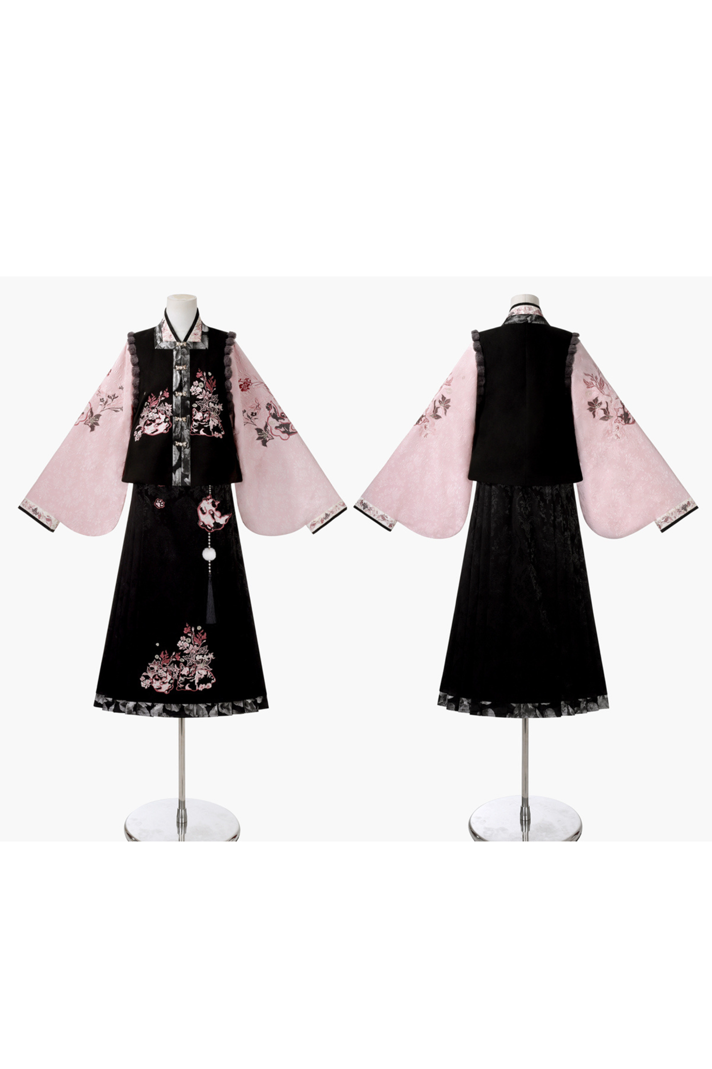 Dark Powder China Vest + Collar + Skirt