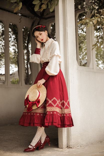 クラシカルレトロフレアロリータスカート