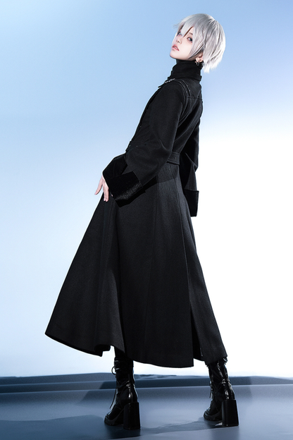 スタンドネック皇子ロングコート